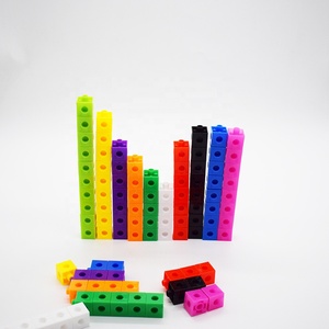 Matematik manipülatives plastik bağlama küpleri çocuklar matematik blokları 100 adet erken eğitim öğrenme yapı taşları ABS - Product Image 1