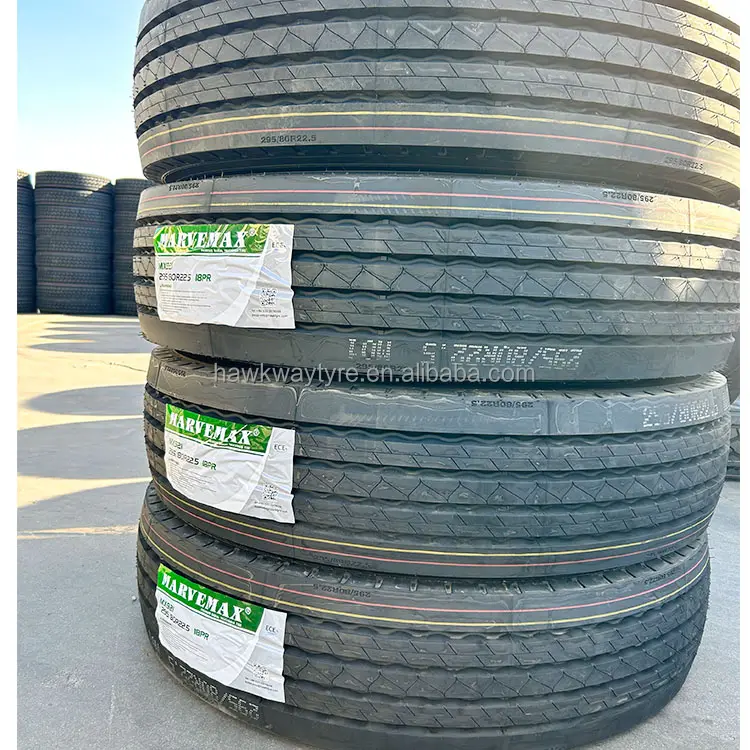 Pneus novos para caminhões pesados comerciais 22.5 Marvemax 295/80R22.5 Tamanho 22.5 Pneus para caminhões à venda