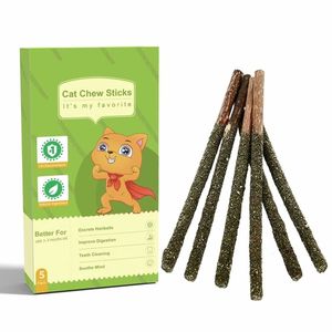 Catnip CAT masticar stick Box aliento fresco juguetes para gatos palitos naturales de silvervine catnip - Product Image 3