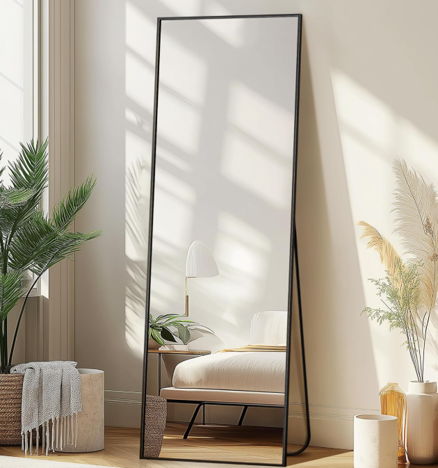 C, Miroir pleine longueur, noir