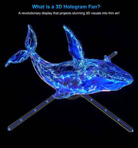 65cm Tuning görüntü dört bıçakları Hologram Fan taşınabilir tasarım masa ekranları ve 3D Hologram projektör sunumları için mükemmel - Product Image 2