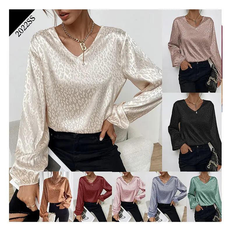 Top de manga larga con volantes para mujer, ropa de trabajo elegante, Top