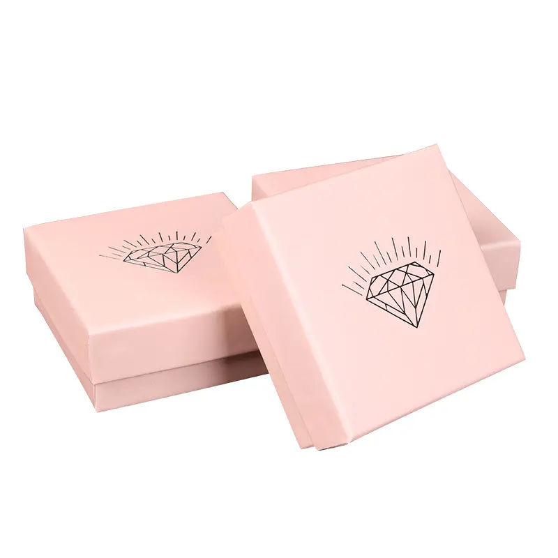 7.5*7.5*3.5 cm Custom Logo Printed Luxury Cardboard Paper Box Earring Necklace Watch Jewelry Packaging Paper Gift Boxes