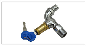 Brushed Alloy with Lock Washing Machine Faucet 4 <strong>Minutes</strong> Quick Open Anti-theft Faucet Tap <strong>Key</strong> Lock Faucet - Product Image 3