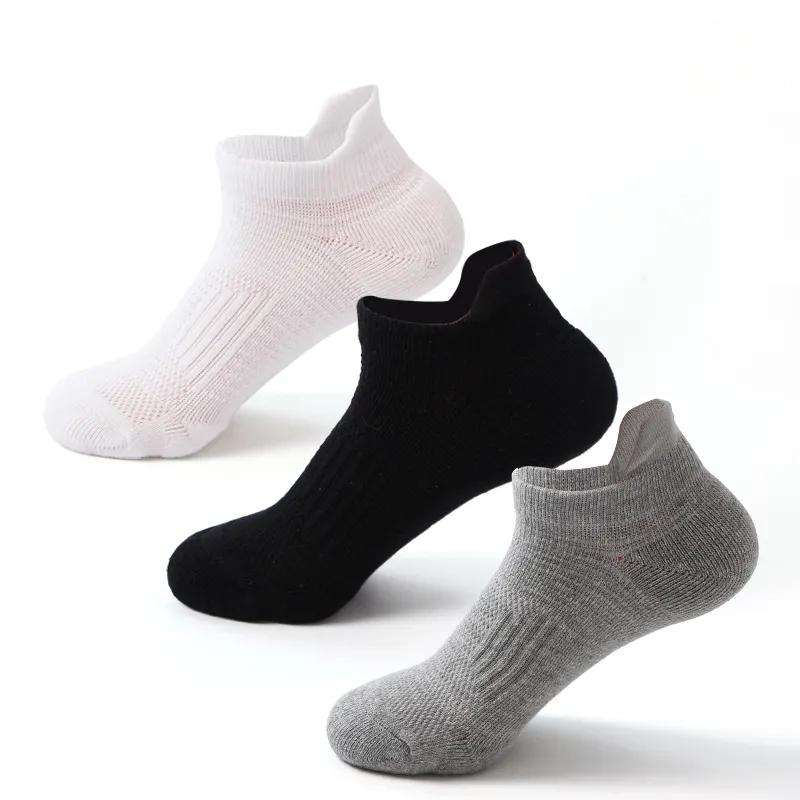 Calcetines deportivos de algodón para hombre para correr al aire libre profesional, rendimiento transpirable, la mejor comodidad, calcetines acolchados de corte bajo