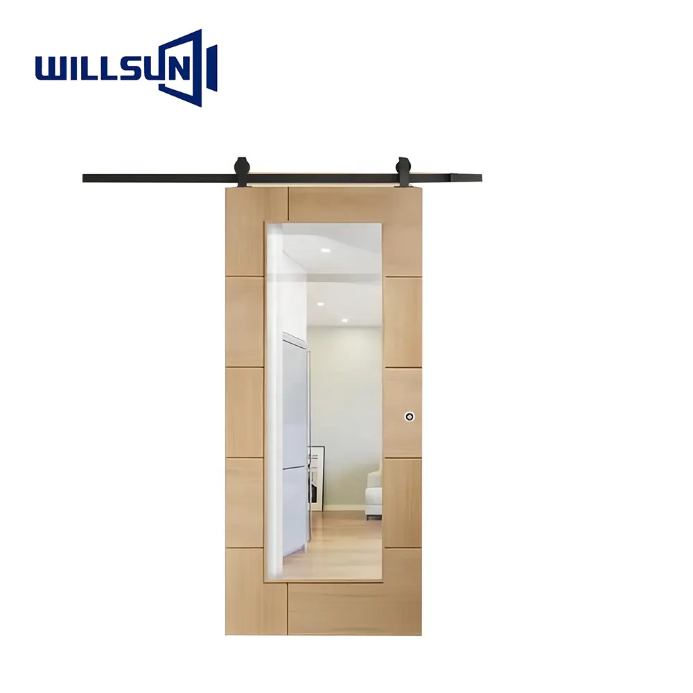 Top người bán nội thất nhân đôi Barn cửa trượt gỗ Barn Door cho phòng tắm