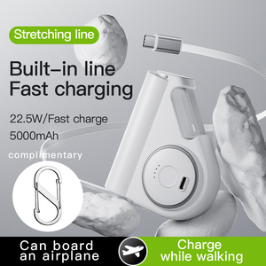 <span class=keywords><strong>2025</strong></span> yeni yenilikçi hızlı şarj İşlevli Mini taşınabilir 5000mah taşınabilir şarj cihazı geri çekilebilir kablo ve ben şarj izle - Product Image 5