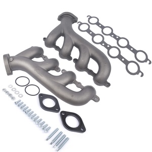 LS Swap dökme demir Manifold başlıkları w/Chevy LS1 LS2 LS3 4.8 5.3 Gasket için conta - Product Image 2