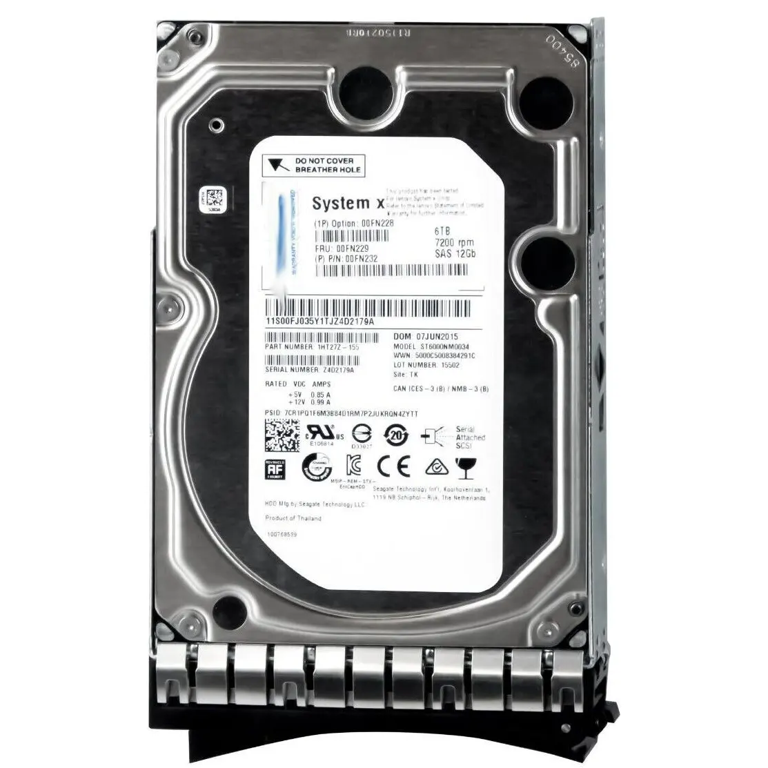 Новый оригинальный IBX 01AC605 3,5 "6 Тб 7,2 K SAS NL 12Gbs жесткий диск HDD 01EJ070 для V5000 G2