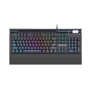 ESGAMING 104 teclas ordenador PC teclados ergonómicos RGB retroiluminado impermeable Teclado mecánico para juegos teclado con reposamuñecas