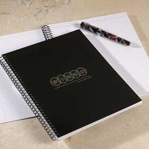 Оптовая продажа, Заказная записная книжка A5 со спиральной тканью, Обложка из полиуретана, дешевые рекламные записные дневники для студентов с индивидуальным принтом логотипа - Product Image 2