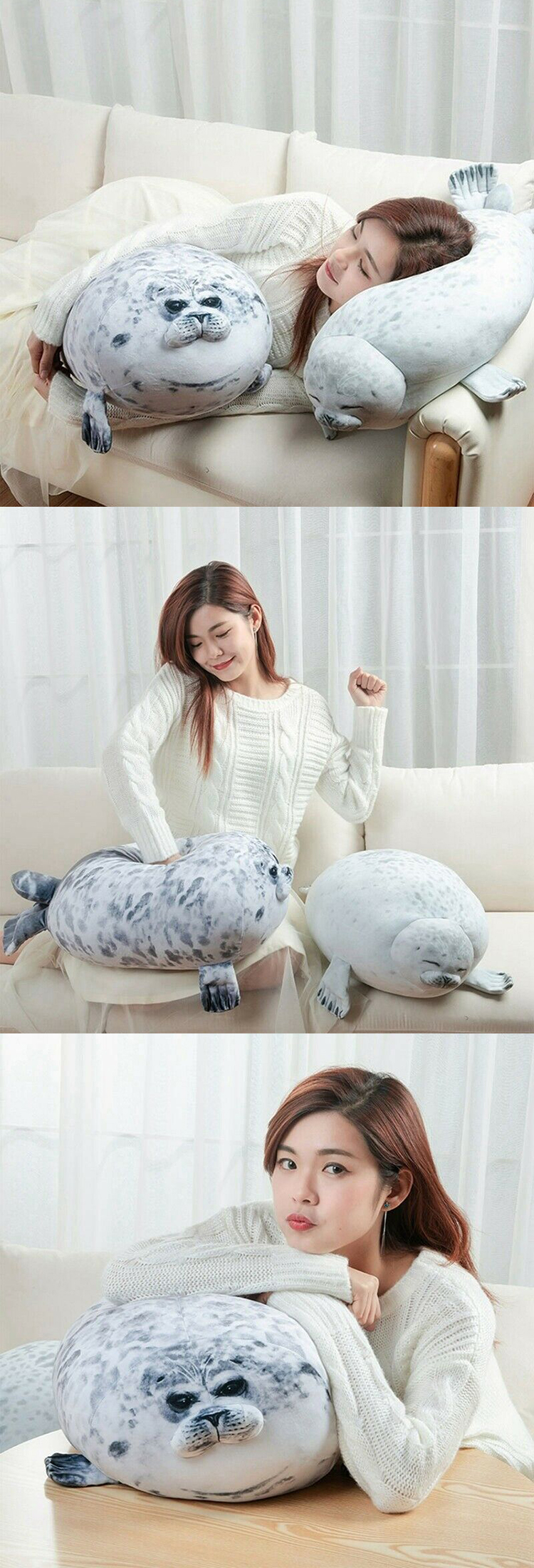new arrivals seal pillow aquarium plush toy custom doll cushion doll oem odm home office pillow