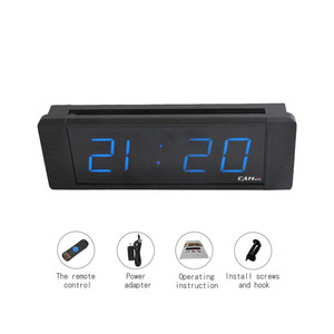 YIZHI GI4T-1B multifunzione temporizzatore digitale 4 cifre Display blu LED piccolo orologio da parete per ufficio casa cucina festa - Product Image 3