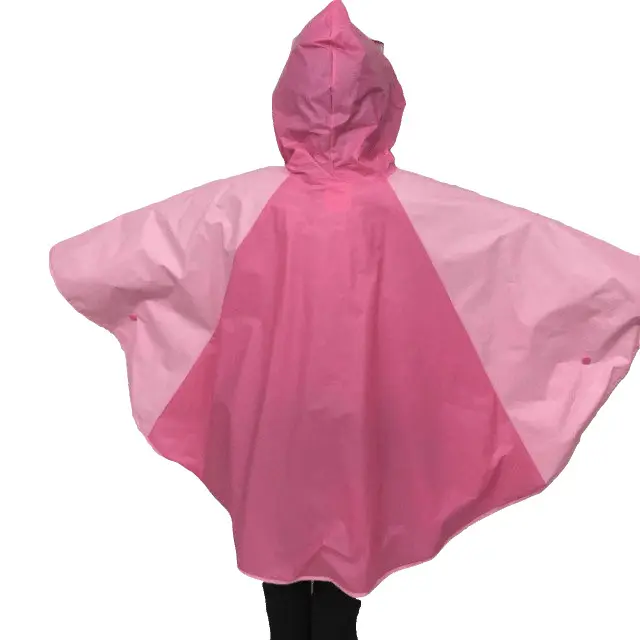 Cute Cartoon Custom Logo PVC Raincoat Rain Poncho for Kids Children