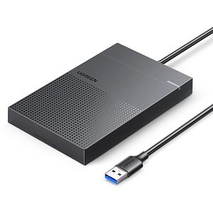 UGREEN 2.5 Inch Hard Drive <strong>Enclosure</strong> Integrate with <strong>1</strong>.6FT Cable Tool-Free SATA to USB External SATA SSD HDD Case