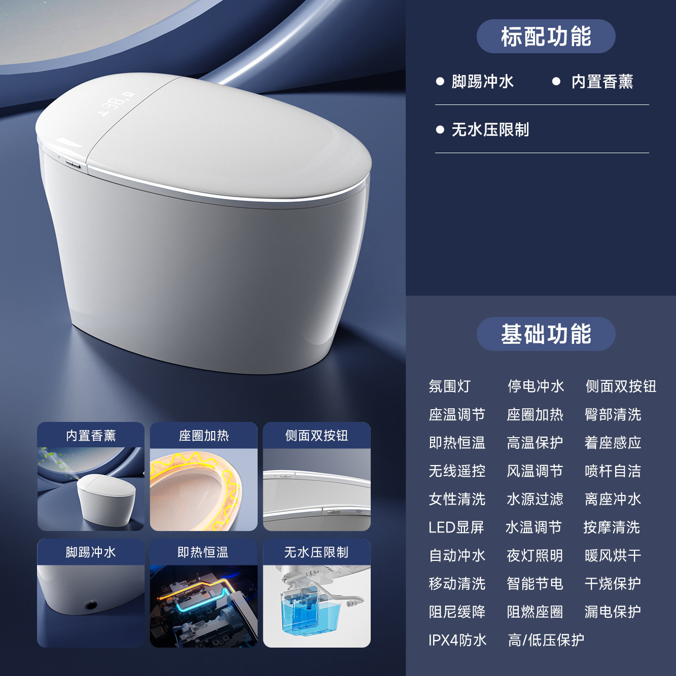 White-standard configuration with water tank