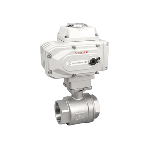 福瑞电动2pc球阀ss304/316 2way BSP DN25电动执行器球阀机动型电动球阀1000psi - Product Image 1
