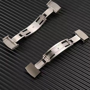 Hot Sale 18mm 20mm Watch Buckles Brushed <strong>Clasp</strong> Refreshing and Snappy Leaf Spring Mechanism <strong>Deployment</strong> <strong>Clasp</strong> logo Can Customize - Product Image 2