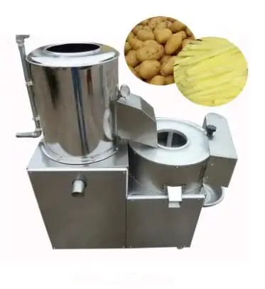 Machine automatique de lavage de pommes de terre de manioc, de nettoyage et d'épluchage, de pommes de terre frites