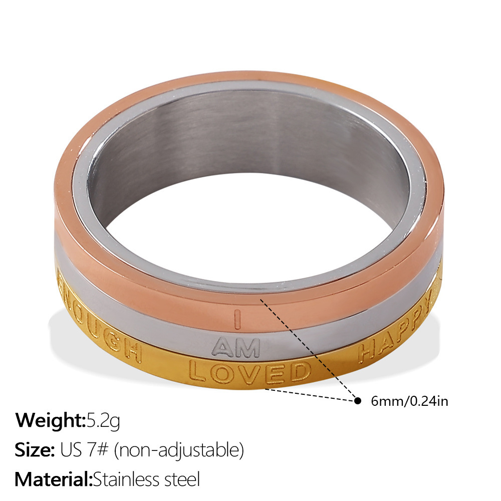 MultiJZ146RSG#7 Tricolor Ring