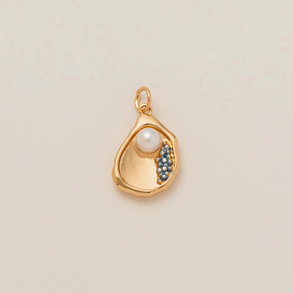 gold Raw oysters-single pendant 13