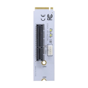 PCI Express PCI-E 4X a NGFF M.2 PCI-E Riser Card 4X a M2 Key M Adapter con indicador de voltaje LED - Product Image 5