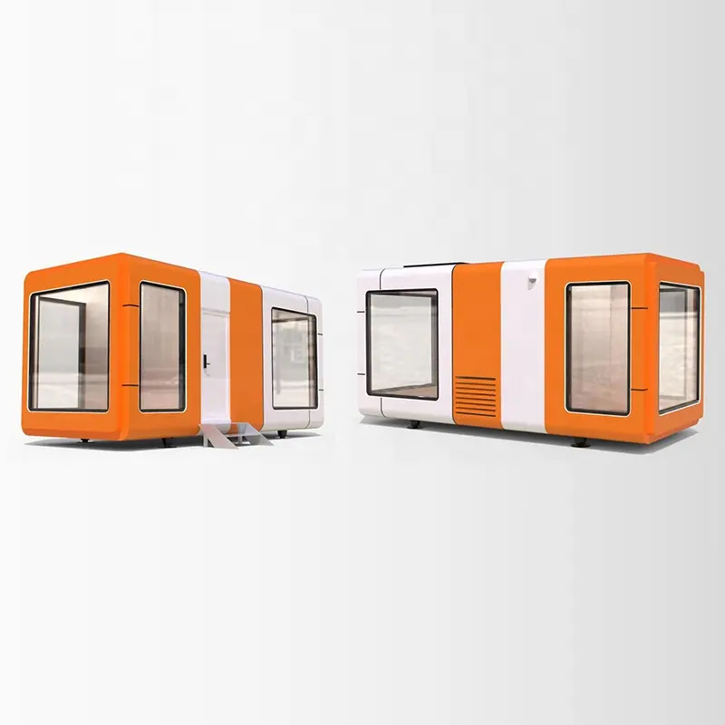Casa de cabina Casa integrada Casa de contenedor de cápsula espacial prefabricada con dormitorio