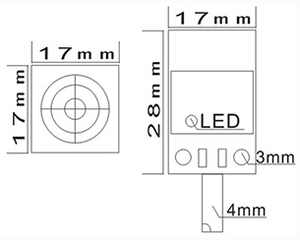 KJT Factory Direkt verkauf Y17 Nicht bündig Sn 5/8mm NPN PNP NO NC Rechteckiger quadratischer Näherung sensorsc halter - Product Image 3