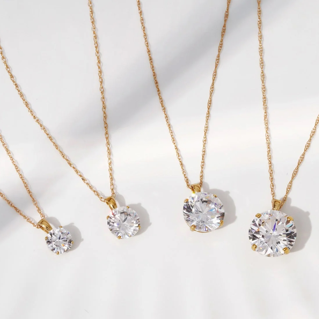 Round Solitaire Pendant Necklace