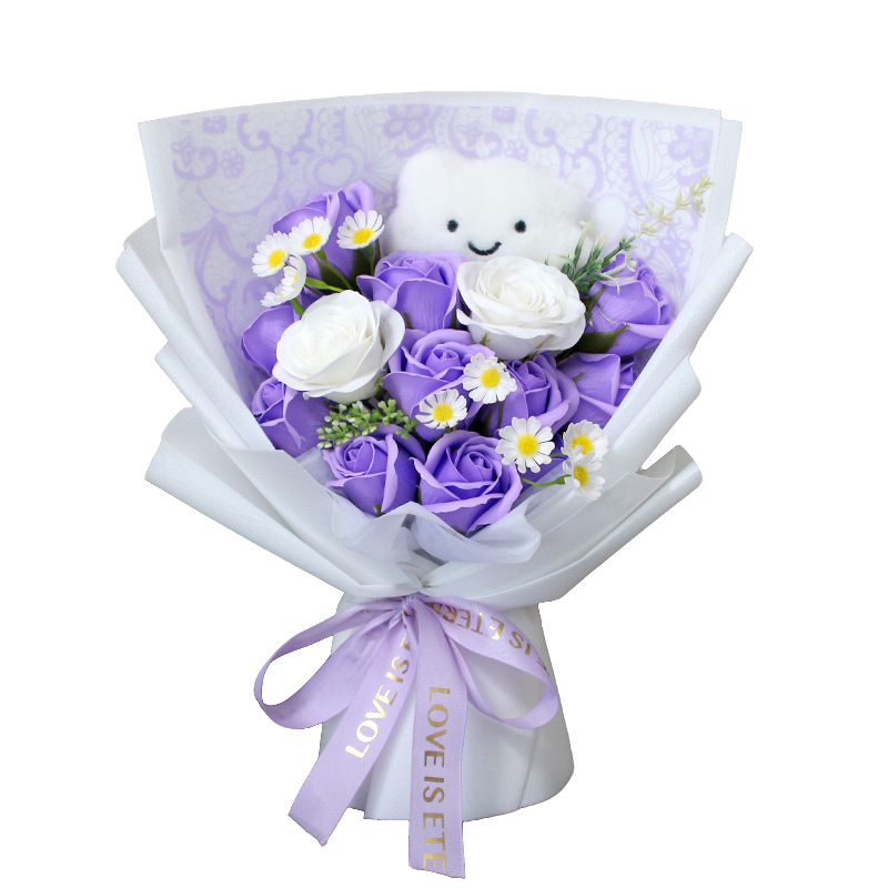 Nuages d'éveil bouquet de roses violet