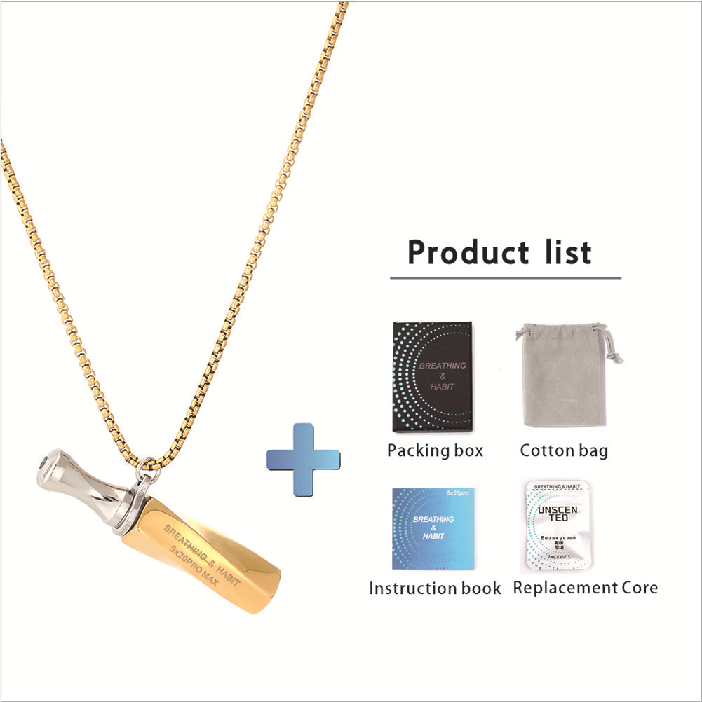 Gold round mouthpiece respirator