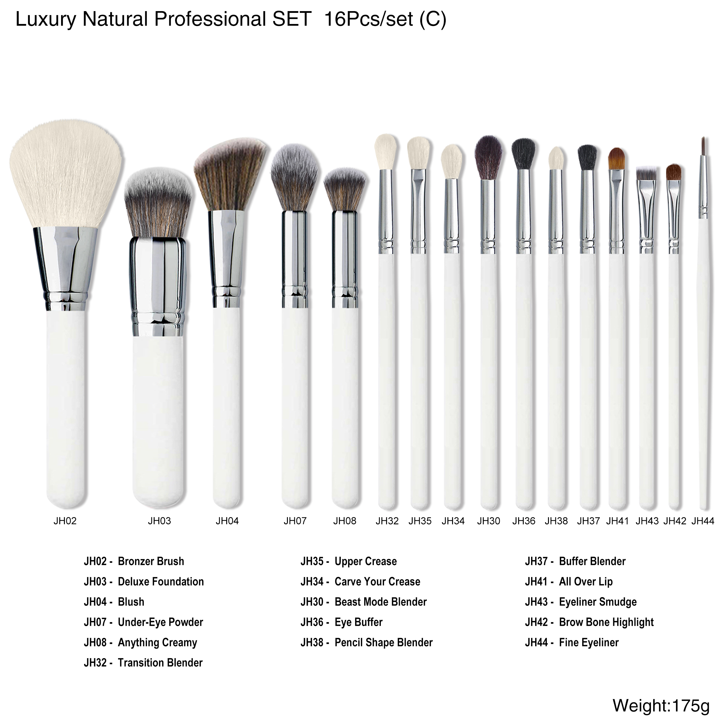 16pcs-Mor_phe White C option