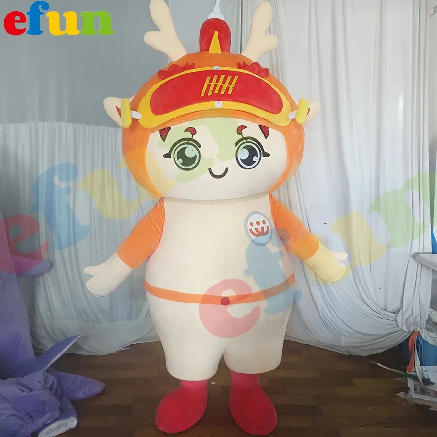 Efun MOQ 1 PC OEM Advertising Adults Deer Mascot Costume Animal Plush Cartoon Character Costumes for Christmas Carnival party