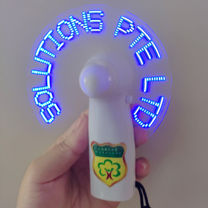 Regalo para eventos, ventiladores de luz con texto LED, regalo de empresa, mini ventilador de bolsillo con mensaje LED - Product Image 3