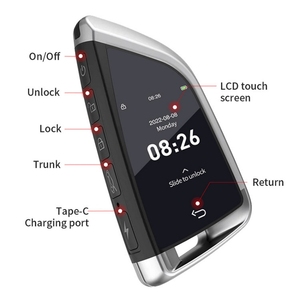 CF568 Universal Remote Smart Car <strong>Key</strong> With <strong>On</strong>-BD Modified Remote Smart <strong>Key</strong> LCD Touch Screen for Start and Stop Engine Button Cars - Product Image 5