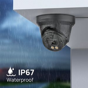 Siyah 6MP 8MP iki yönlü ses hareket algılama su geçirmez iki yönlü ses Mini kamera taret kamera <span class=keywords><strong>Ip</strong></span> kamera - Product Image 4