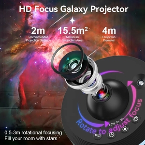 ギャラクシープロジェクター、寝室用13 in 1 HDプラネタリウムスタープロジェクター、流星効果とタイマー付きキッズスターライト - Product Image 3