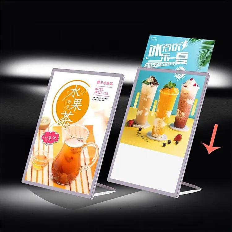Caja de luz personalizada de fábrica Menú Led Tablero de menú publicitario para restaurante Menú pedido caja de luz