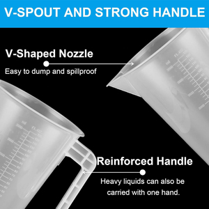 Bán buôn tái sử dụng 250ml 500ml 1000ml PP nhựa đo Jug ly đo - Product Image 4