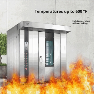 64 32 vassoio forno rotante prezzo Gas elettrico grande forno rotante rotativo forno per la vendita di cottura pane pane forno industriale forno
