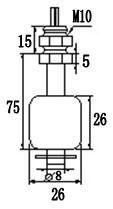 Regolatore di livello liquido in plastica con sensore di livello liquido a sfera galleggiante elettronico interruttore a galleggiante/sensore di livello dell'acqua - Product Image 2