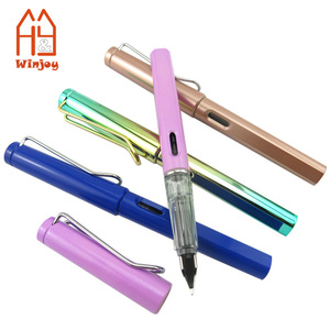 Custom Cheap Plastic Fountain Pen,home,work or As the Perfect Gift ,medium Nib with logo Print.