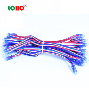 High Quality DC5V 12mm F8 Custom RGB Long Line <strong>LED</strong> Light String 5v 12mm RGB Synchronization Effect Pixel Light String