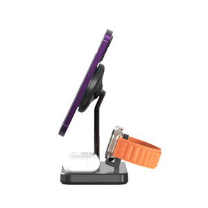 3 in one qi2ワイヤレス充電器パッド3in1 Androidフォン磁気qi充電器ワイヤレス3in 1 for Apple iphone - Product Image 4