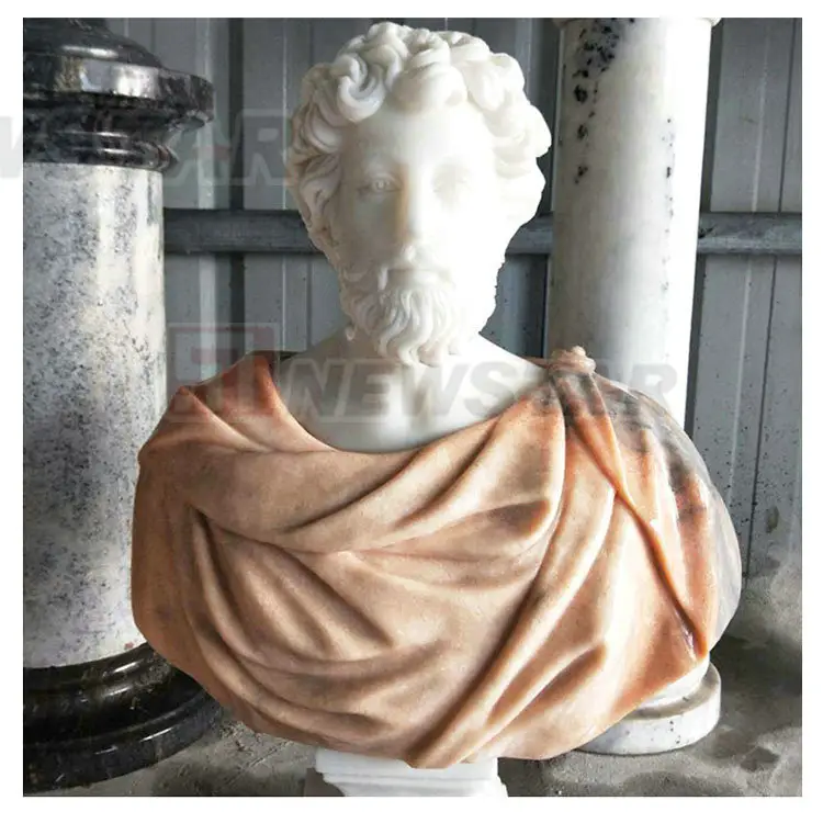 Scultura di figura romana scultura di pietra di scultura di statua di pieta di marmo bianco intagliato a mano