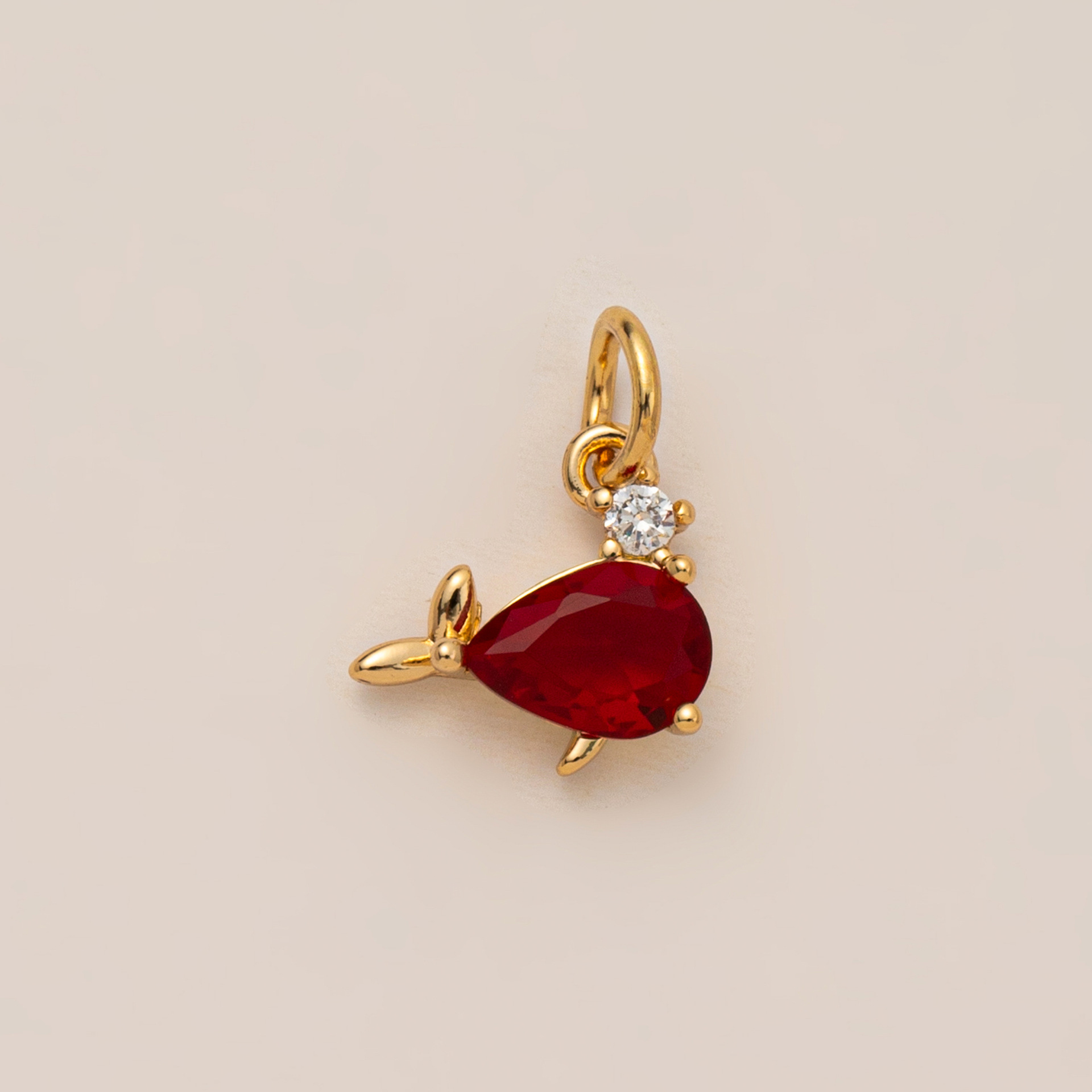 Pendentif zircon rouge