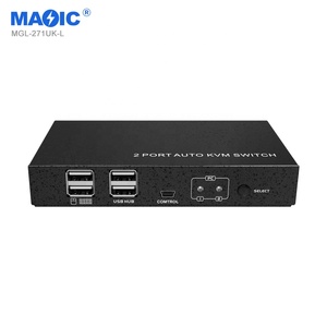1080P Full HD Auto <strong>KVM</strong> VGA <strong>Switch</strong> <strong>2</strong> <strong>Input</strong> <strong>1</strong> <strong>Output</strong> USB2.0 HDMI Video Switcher Converter for Monitors Keyboard Mouse