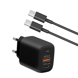 高速EUポータブル壁充電器タイプCからCケーブル付き新デザインQC3.0 & PD機能イヤホン用5V/3A出力その他のデバイス - Product Image 1
