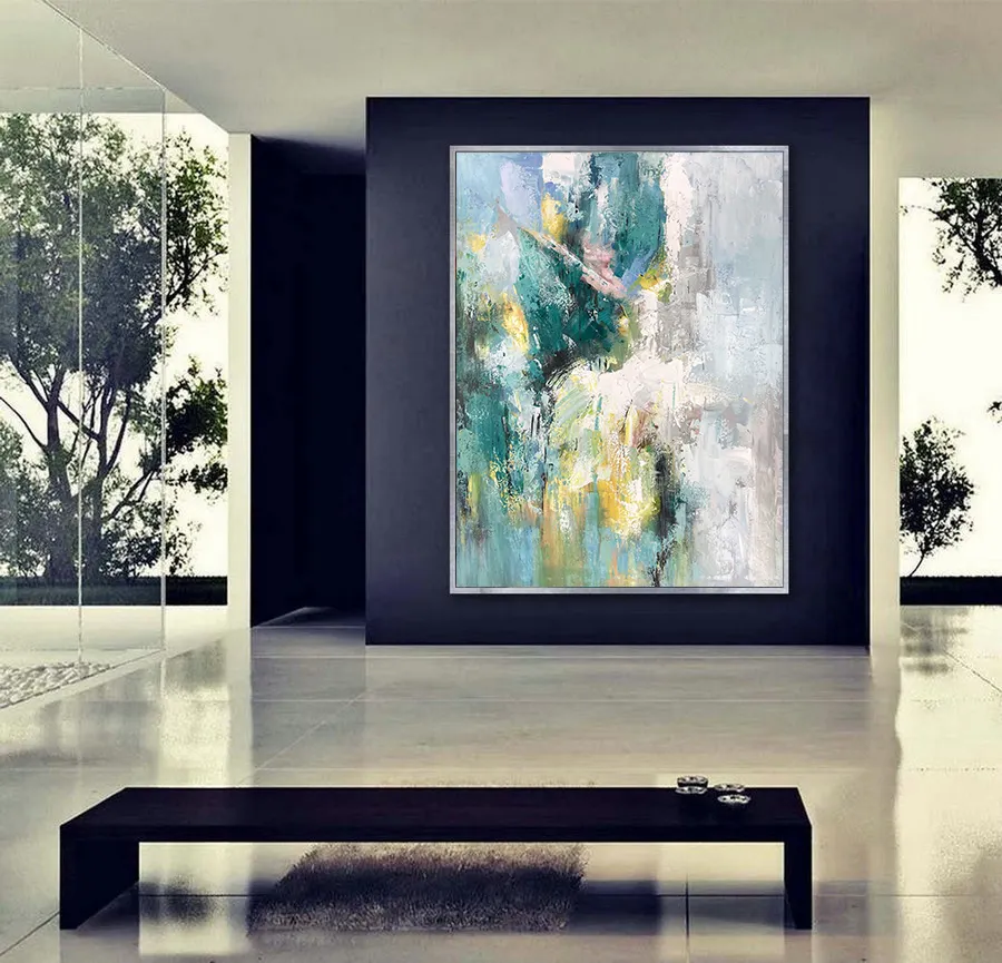 Pintura a óleo para decoração de parede, 100% pintada à mão, imagem, decoração, paisagem, pintura a óleo para decoração de casa, sala de estar