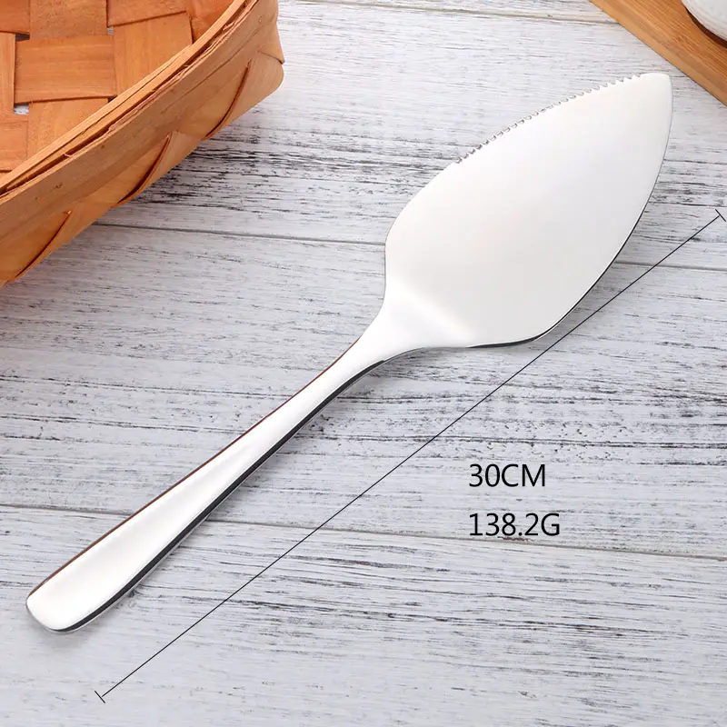 Luxo Bakeware Bolo Ferramentas Pizza Corte Pá Facas De Queijo Aço Inoxidável 18/0 Cake Server Set para Festa De Casamento